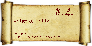Weigang Lilla névjegykártya